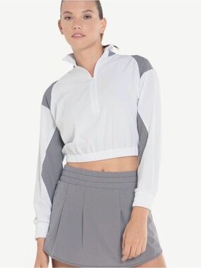 K-Swiss Cropped Quarter-Zip Tennis Windbreaker | Small